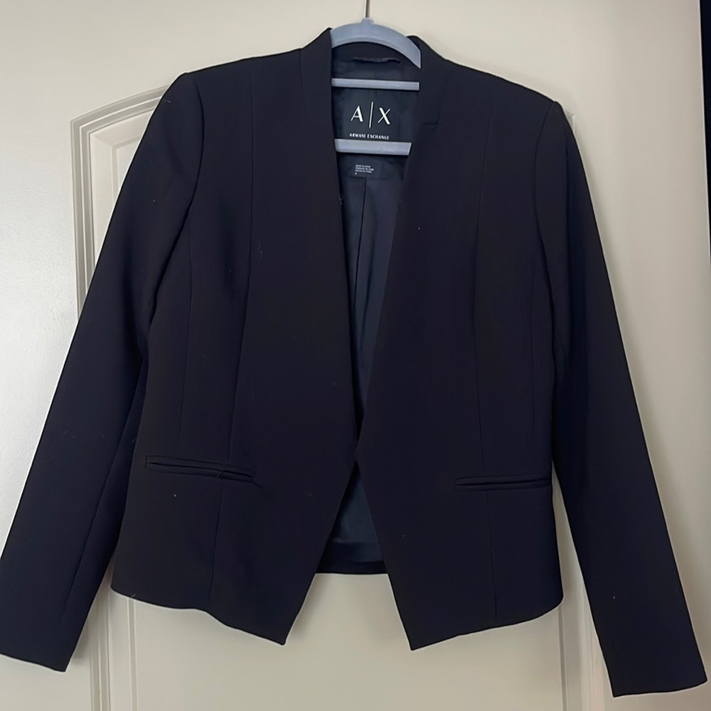 Armani Exchange black blazer. Size 4. Perfect condition